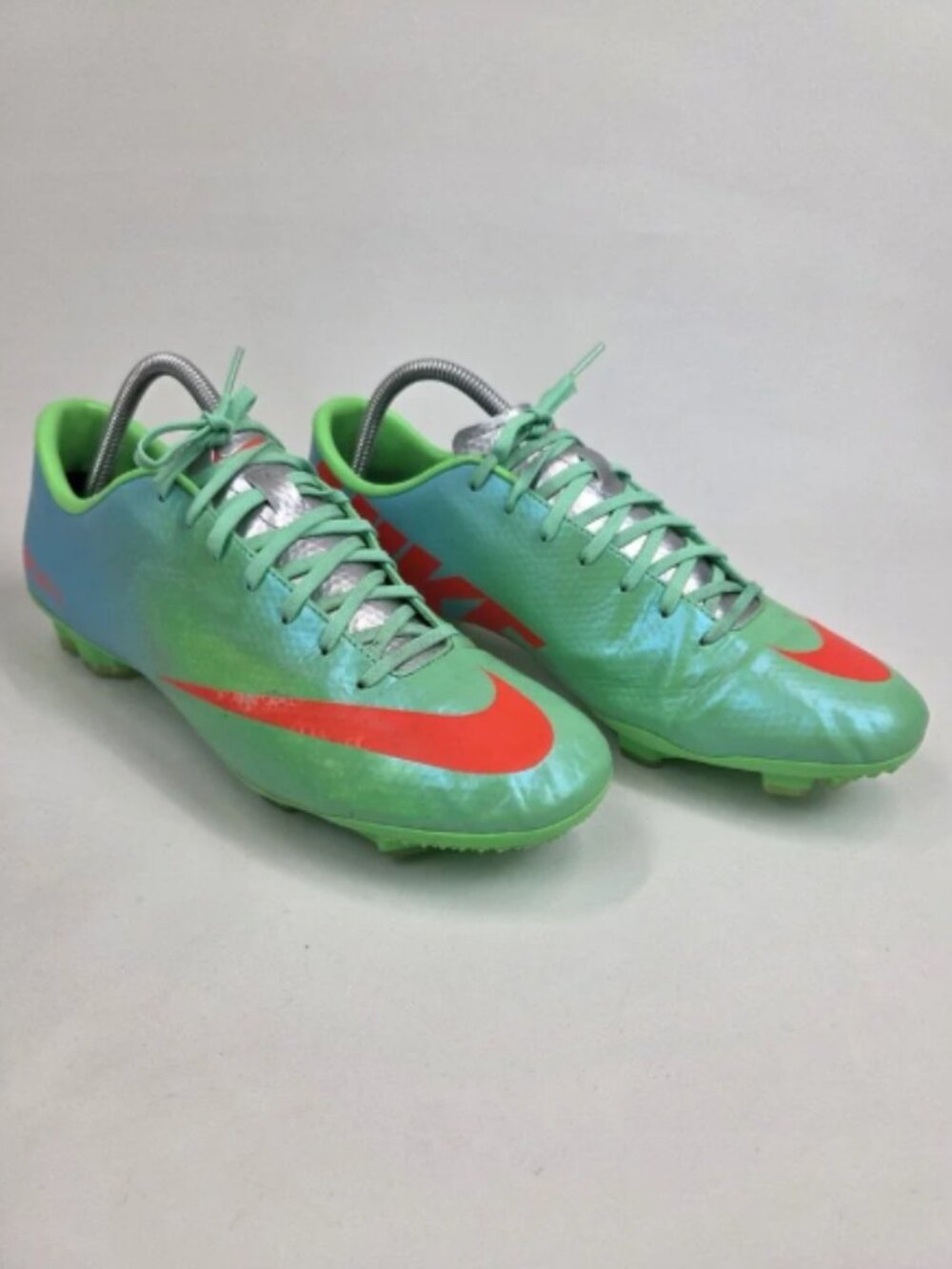 Nike Mercurial Victory 4 FG Neo Lime Total Crimson 555613-380 Football